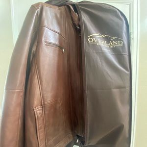 Brand new in bag Overland Memphis Lambskin Leather Bomber Moto Jacket. XXL